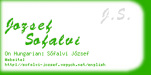 jozsef sofalvi business card
